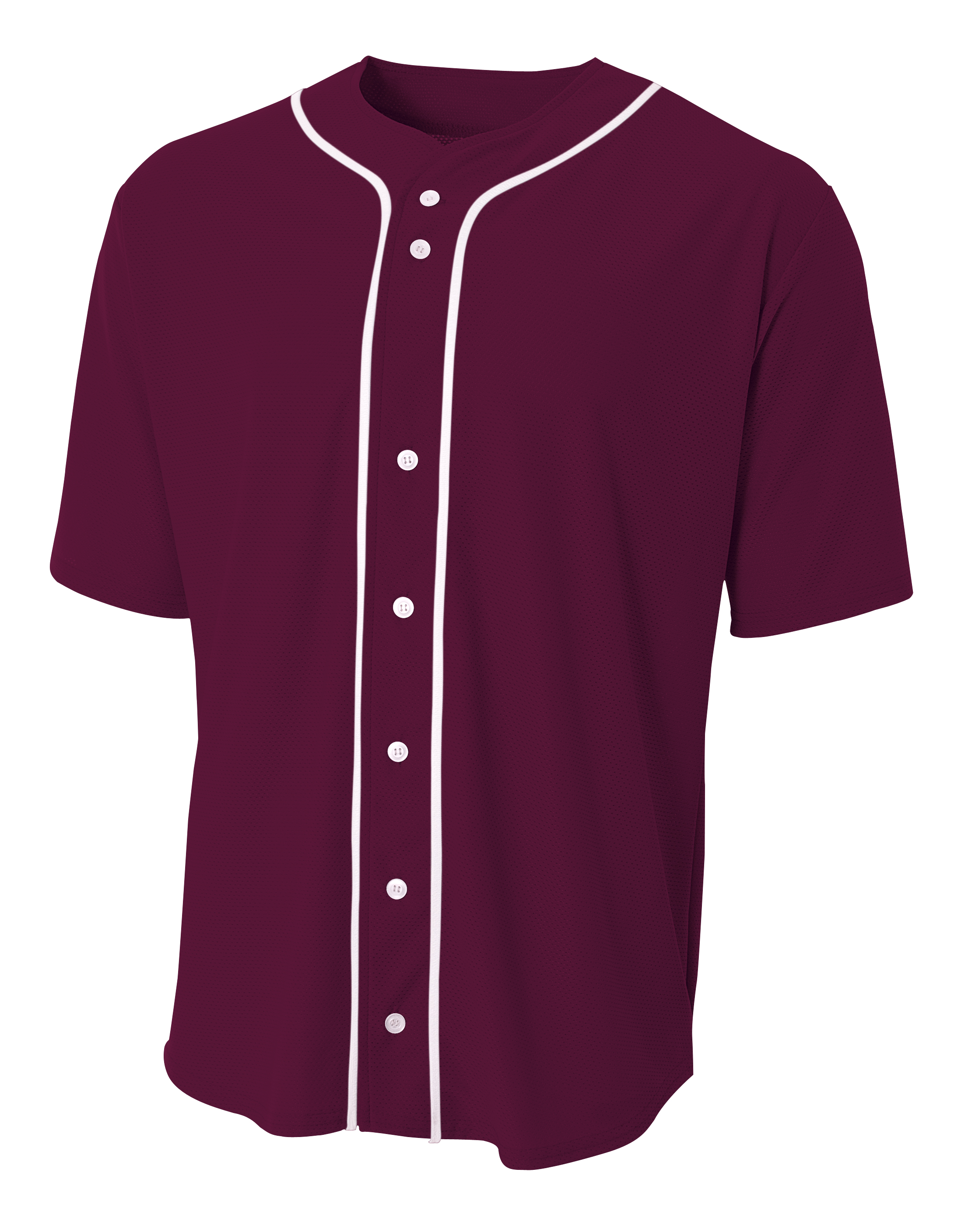 A4 Short Sleeve Full Button Baseball Jersey 10