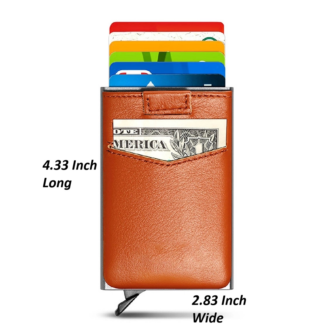 Leather Lining Rfid Blocking Credit Card Holder 3