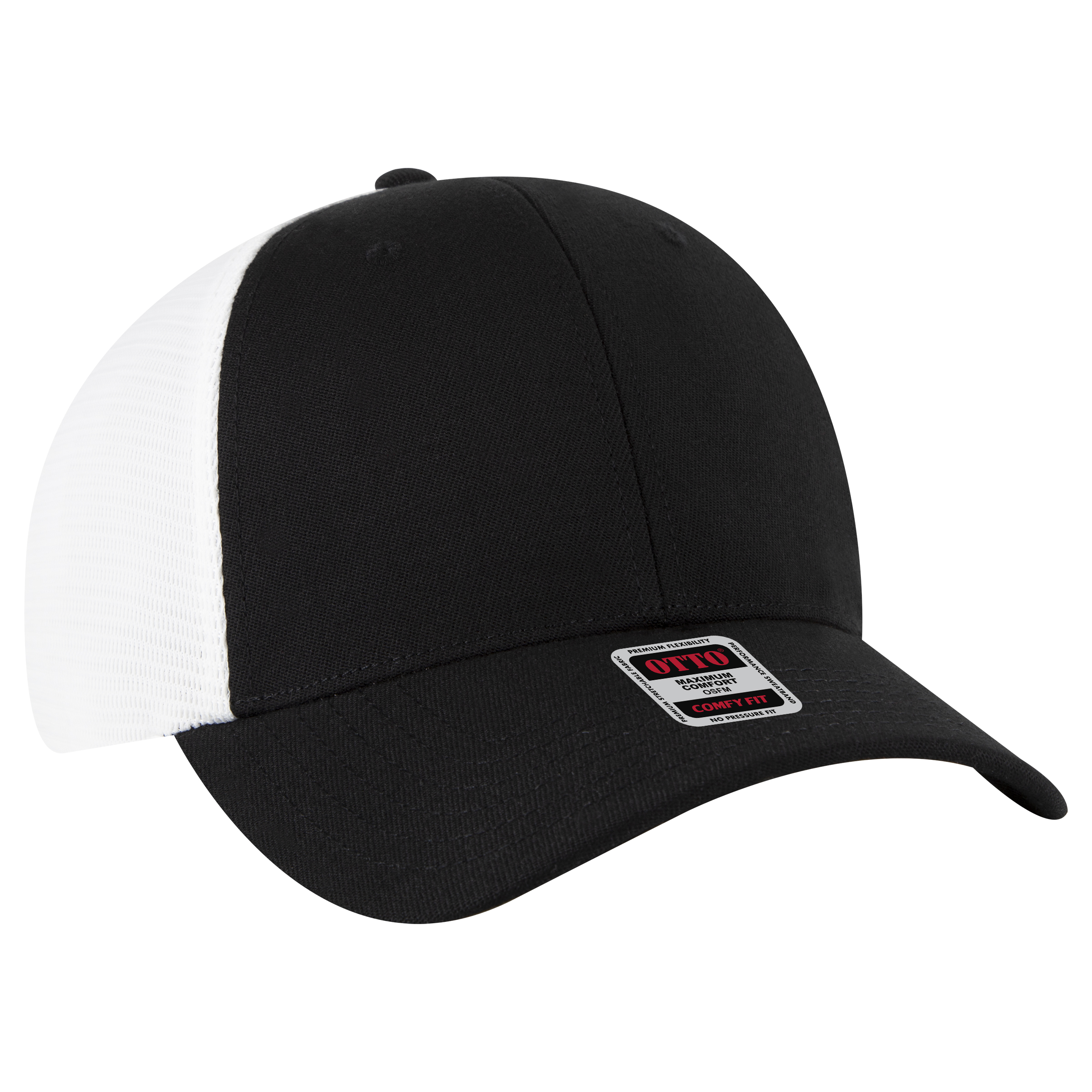 OTTO CAP® OTTO FLEX® Fitted 6 Panel Low Profile Mesh Back Trucker Hat 1