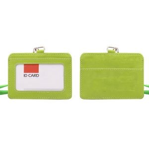 RFID Blocking PU Leather Card Holder with Lanyard 26