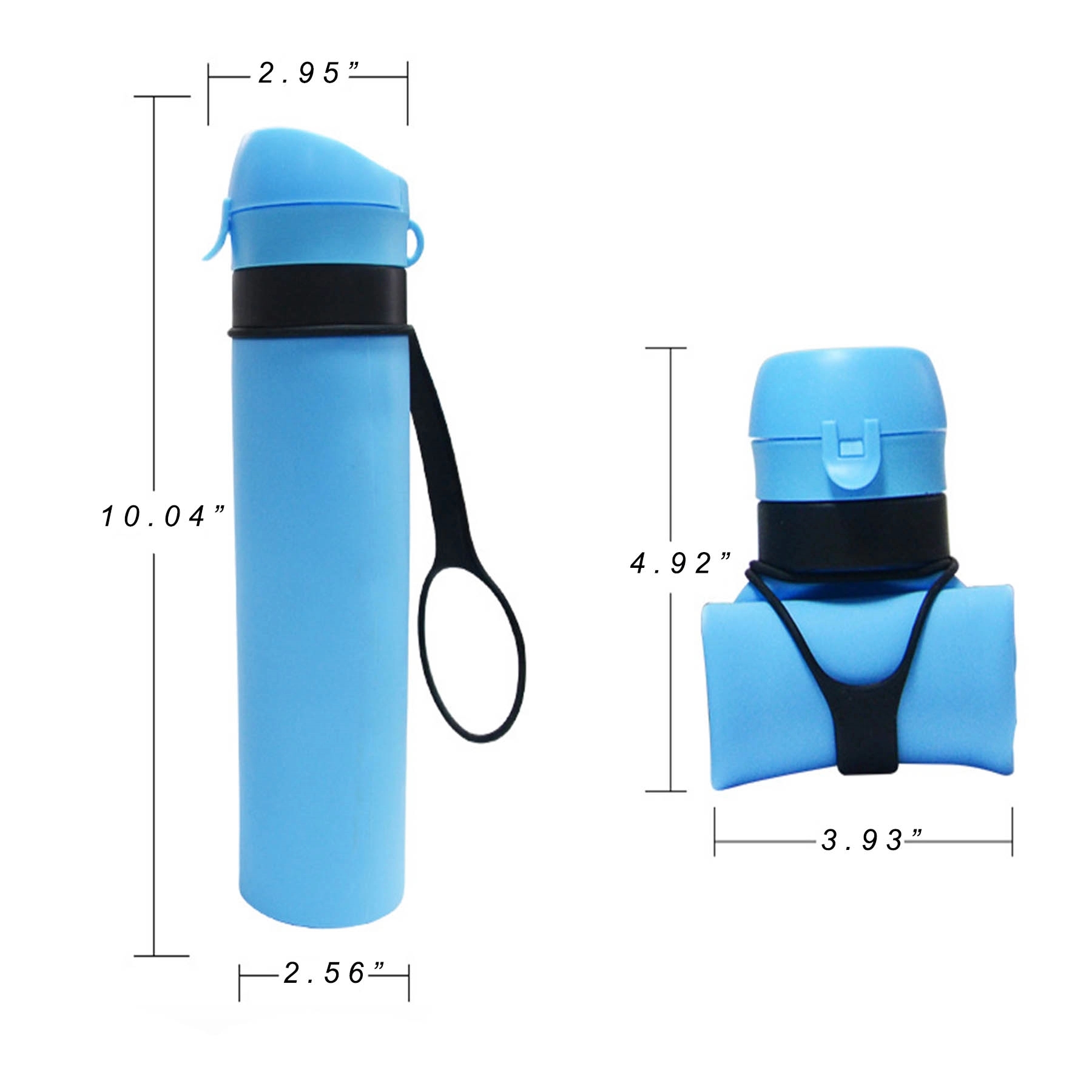 600ML/20oz Outdoor Silicone Telescopic Folding Kettle 5