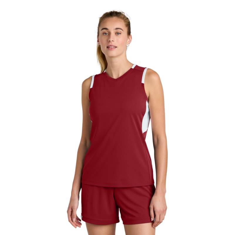 Sport-Tek Women's Club Sleeveless V-Neck 24