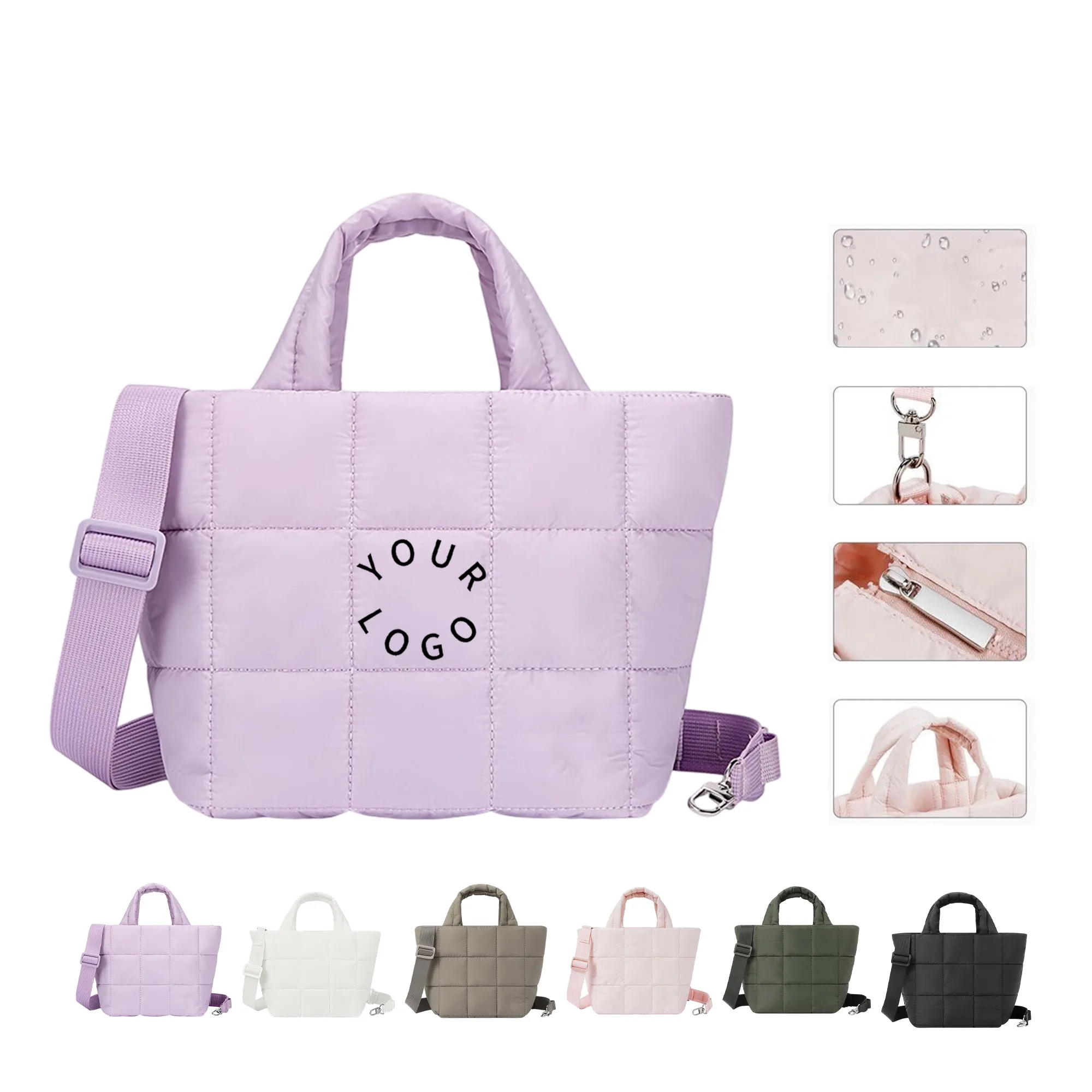 MOQ 50 Fluffy Quilted Casual Shoulder Bag 3