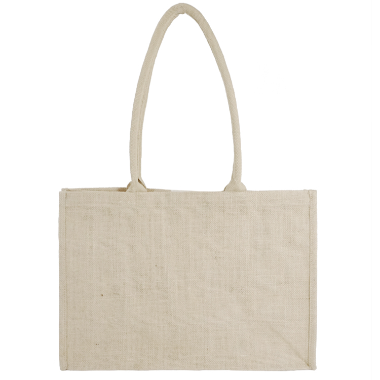 Seattle Recycled Cotton Front Pocket Jute Shopper Tote 24