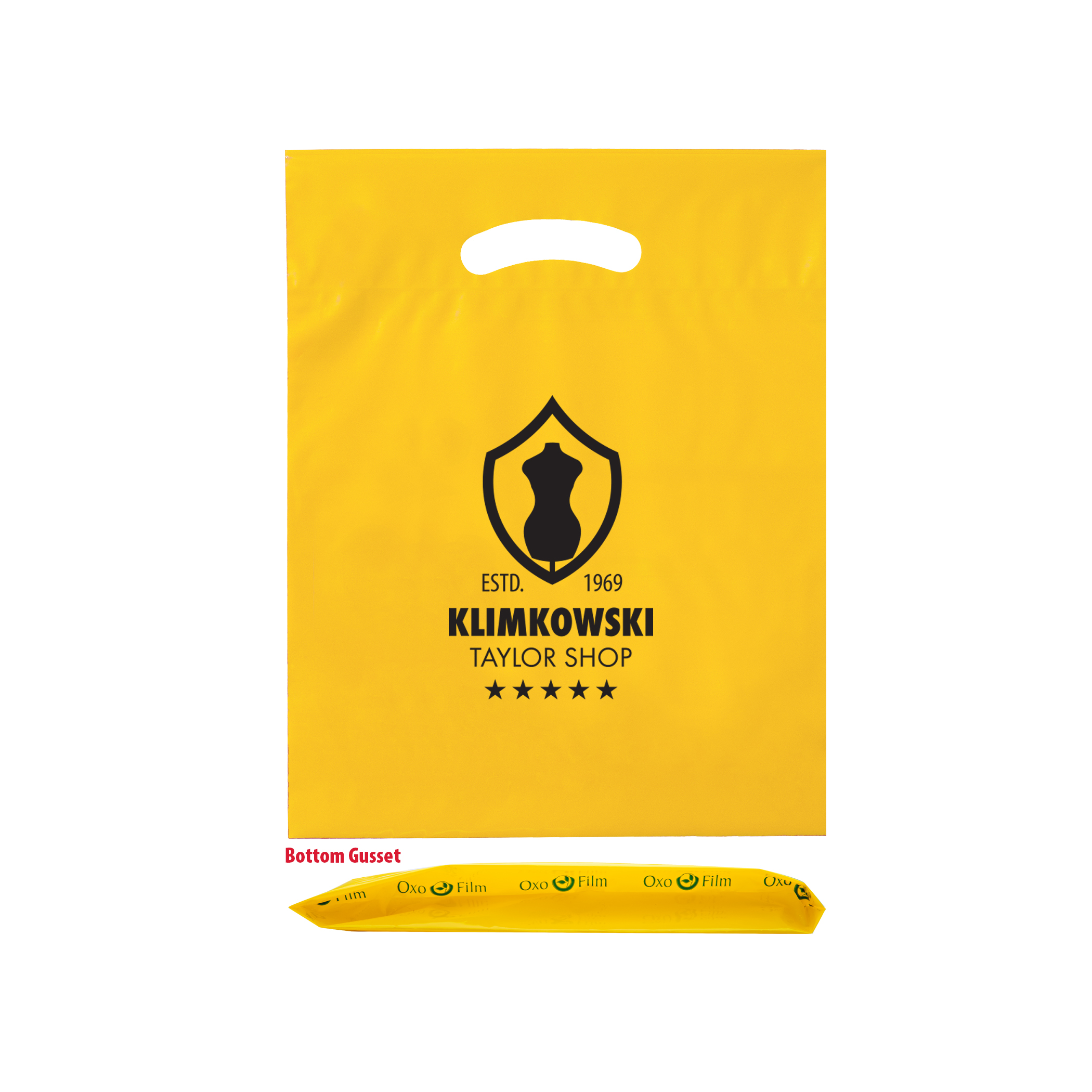 Oxo-Reusable Plastic Fold Over Die Cut Bag 4