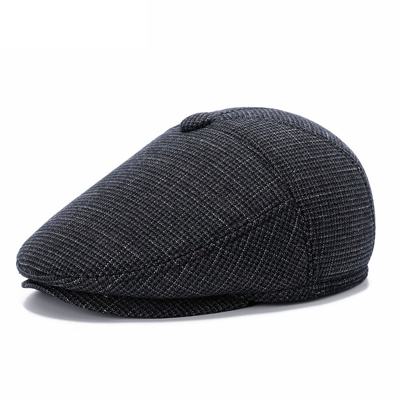 Wool Blend Beret Flat Newsboy Gatsby Caps w/Retractable Invisible Ear flap 3