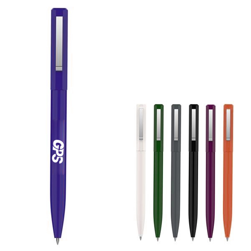 5 1/2 " Unicolor Plastic Medium Point Pen 2