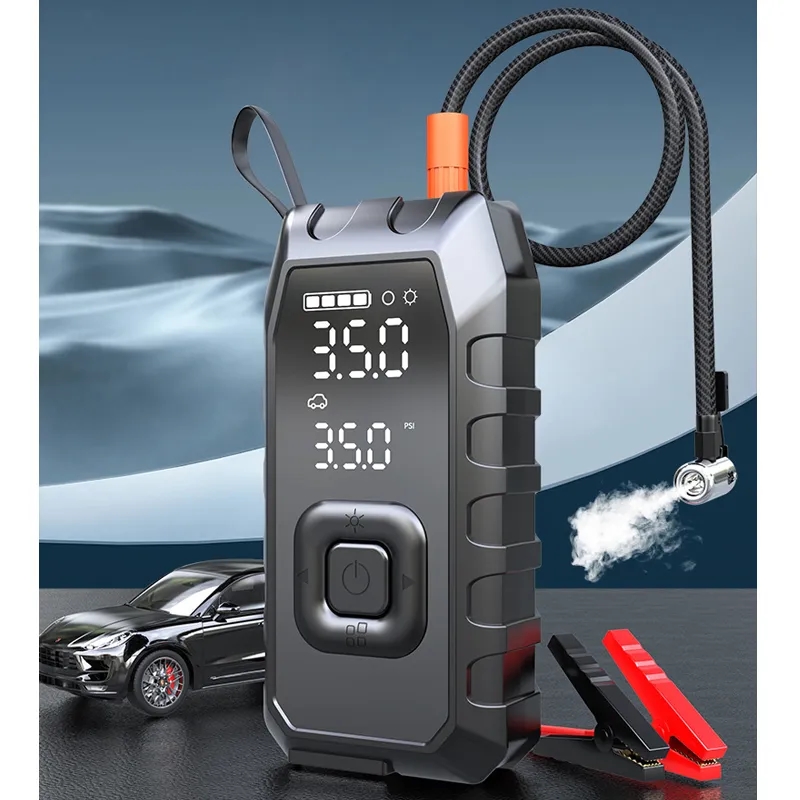10400mAh Car Emergency Jump Starter with Air Pump Peak 1500A 2