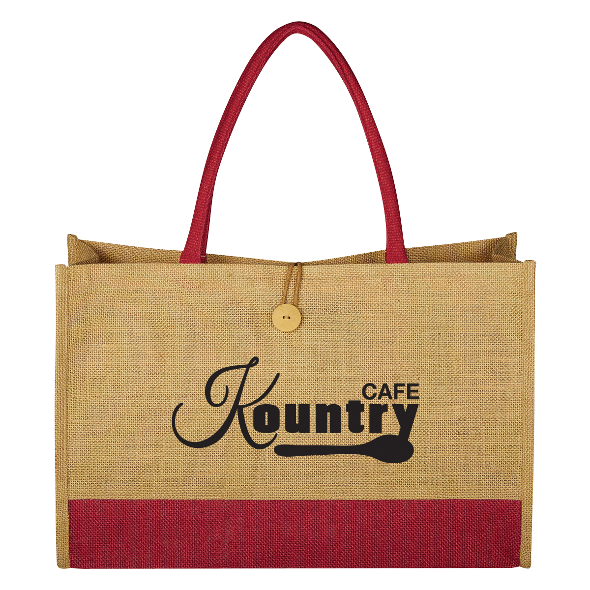 Jute Box Tote Bag, custom tote bag with logo imprint 3