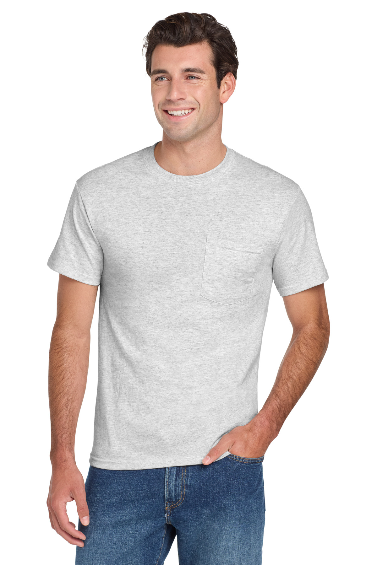 Jerzees - Dri-Power 50/50 Cotton/Poly Pocket T-Shirt. 29MP 53