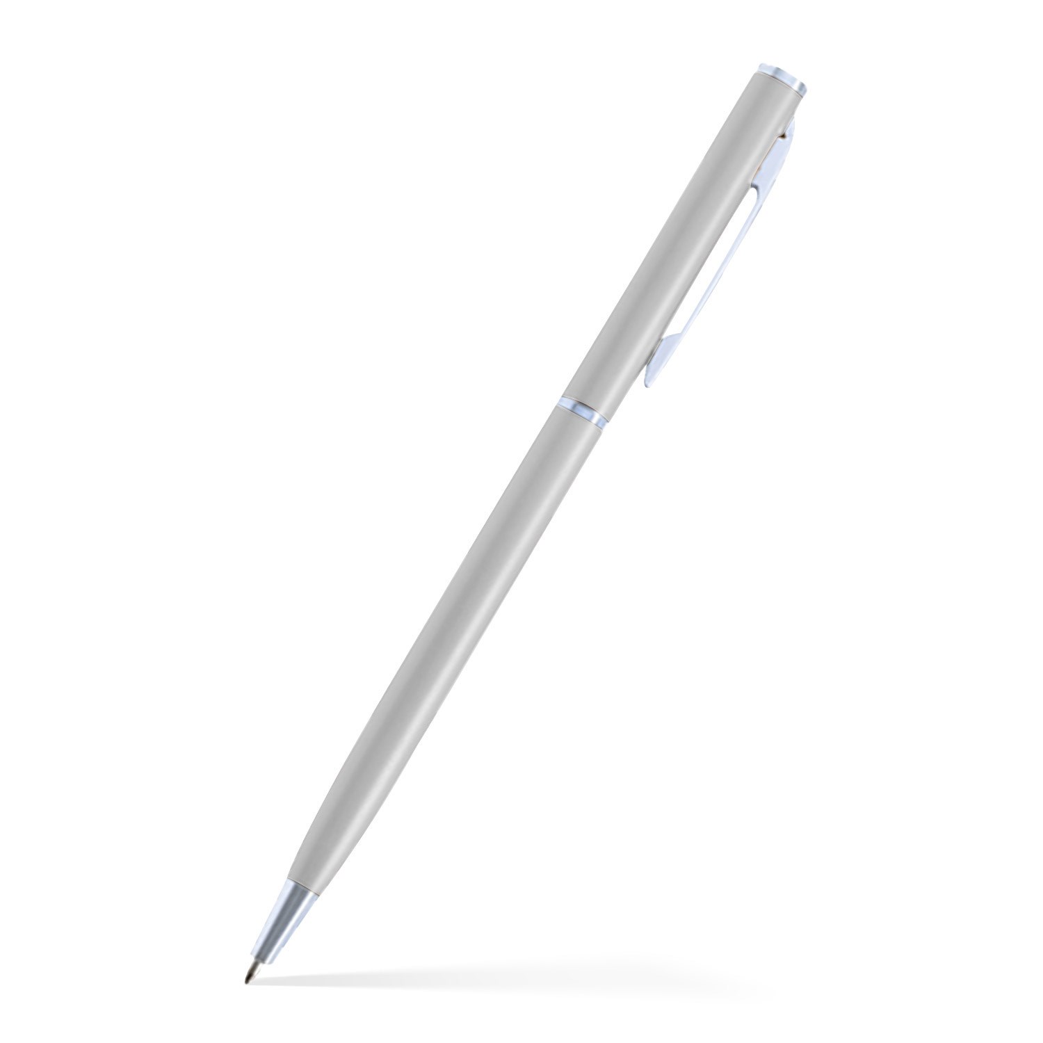 Slim Twist Metal Pen (Silver) 4