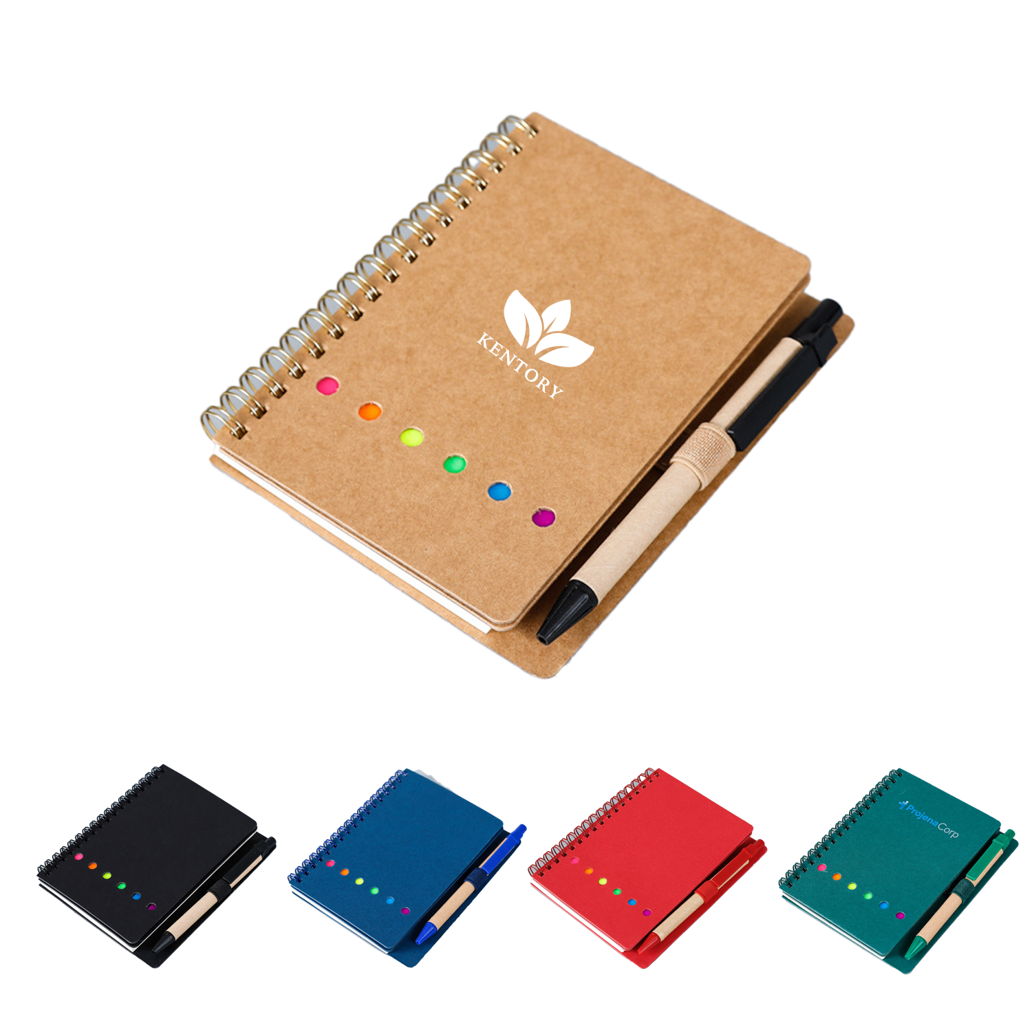 Kraft Paper Spiral Notebook With Pen 1