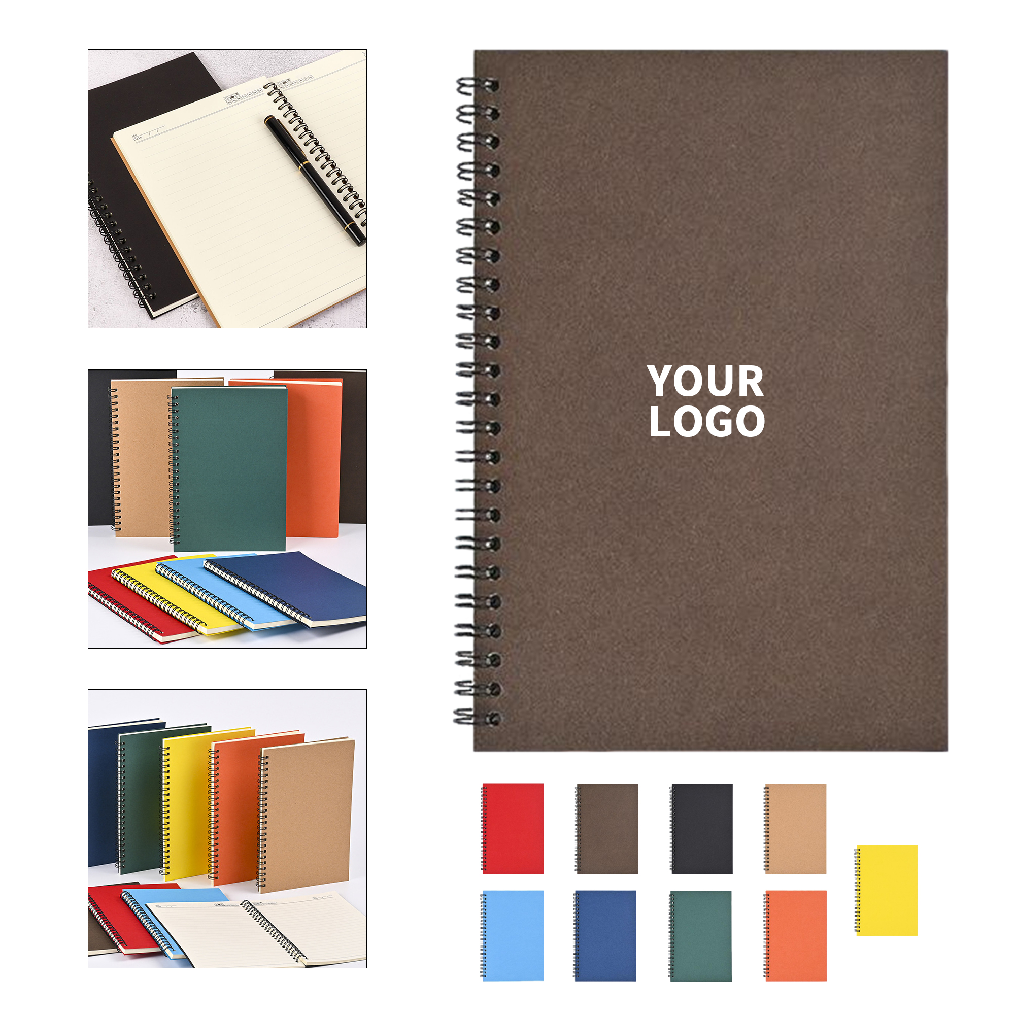 Spiral Bound A5 Notebook With Kraft Paper Cover 4