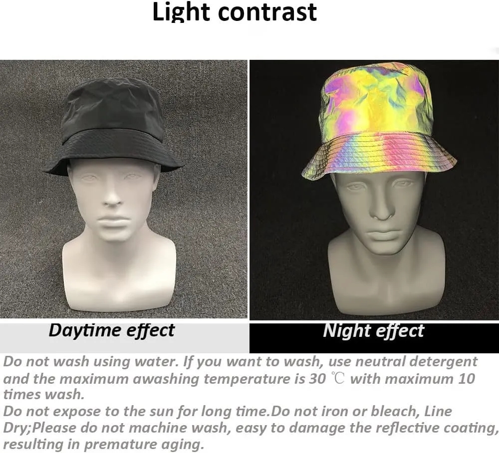 Rainbow reflective bucket hat 4