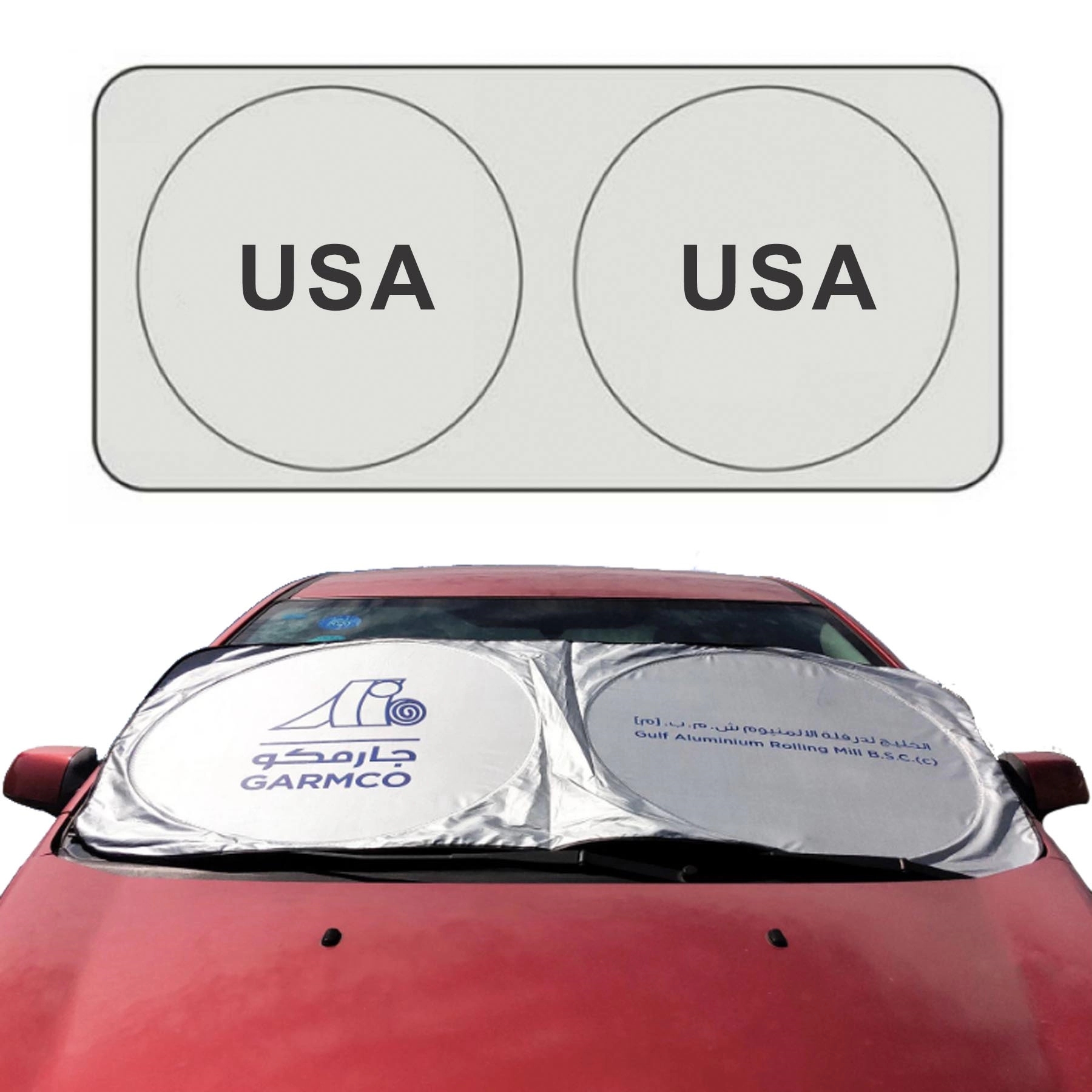 Car Windshield Sun Shade w/ Storage Pouch 1