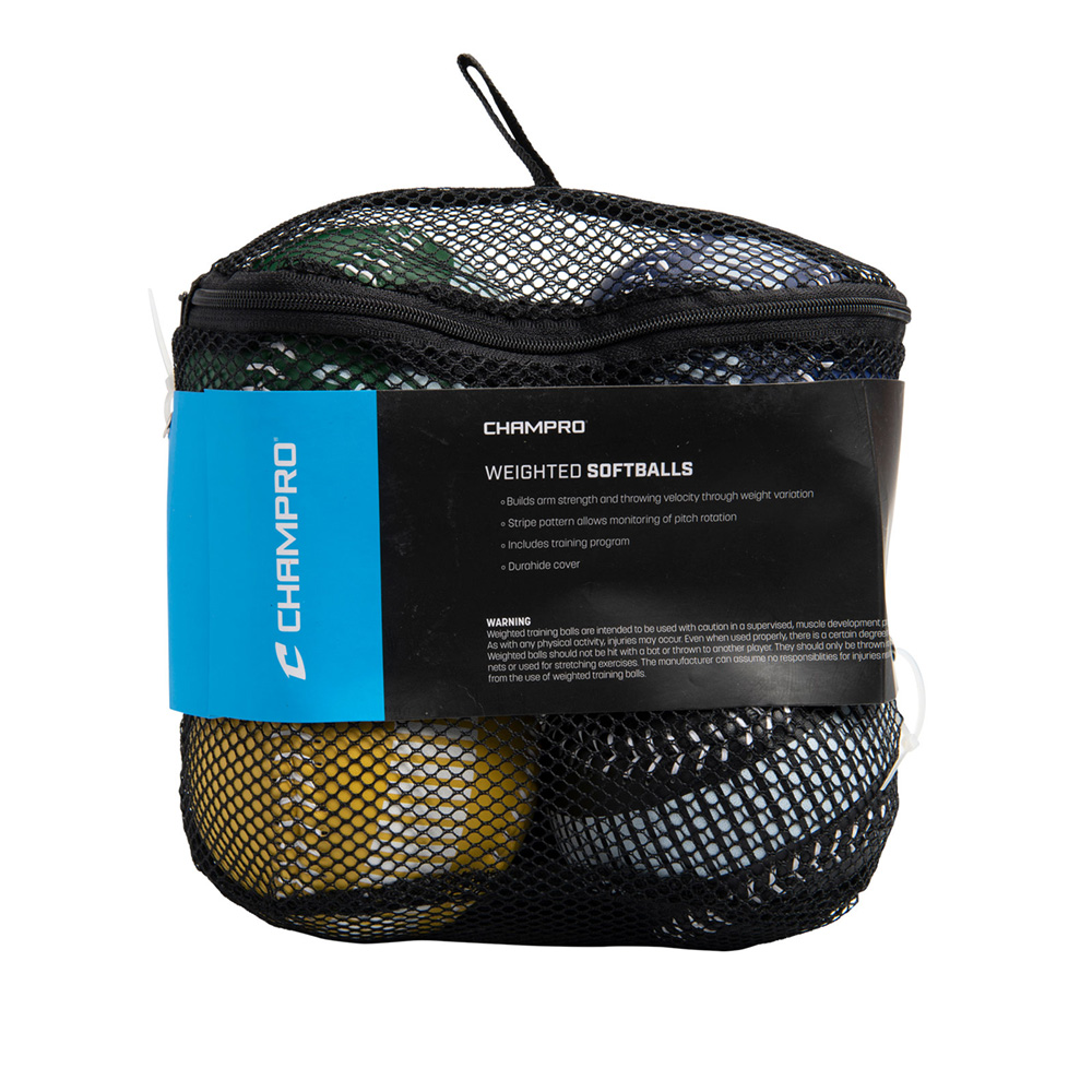 Weighted Training Softball Set (incudes 9oz, 10oz, 11oz, 12oz) 2