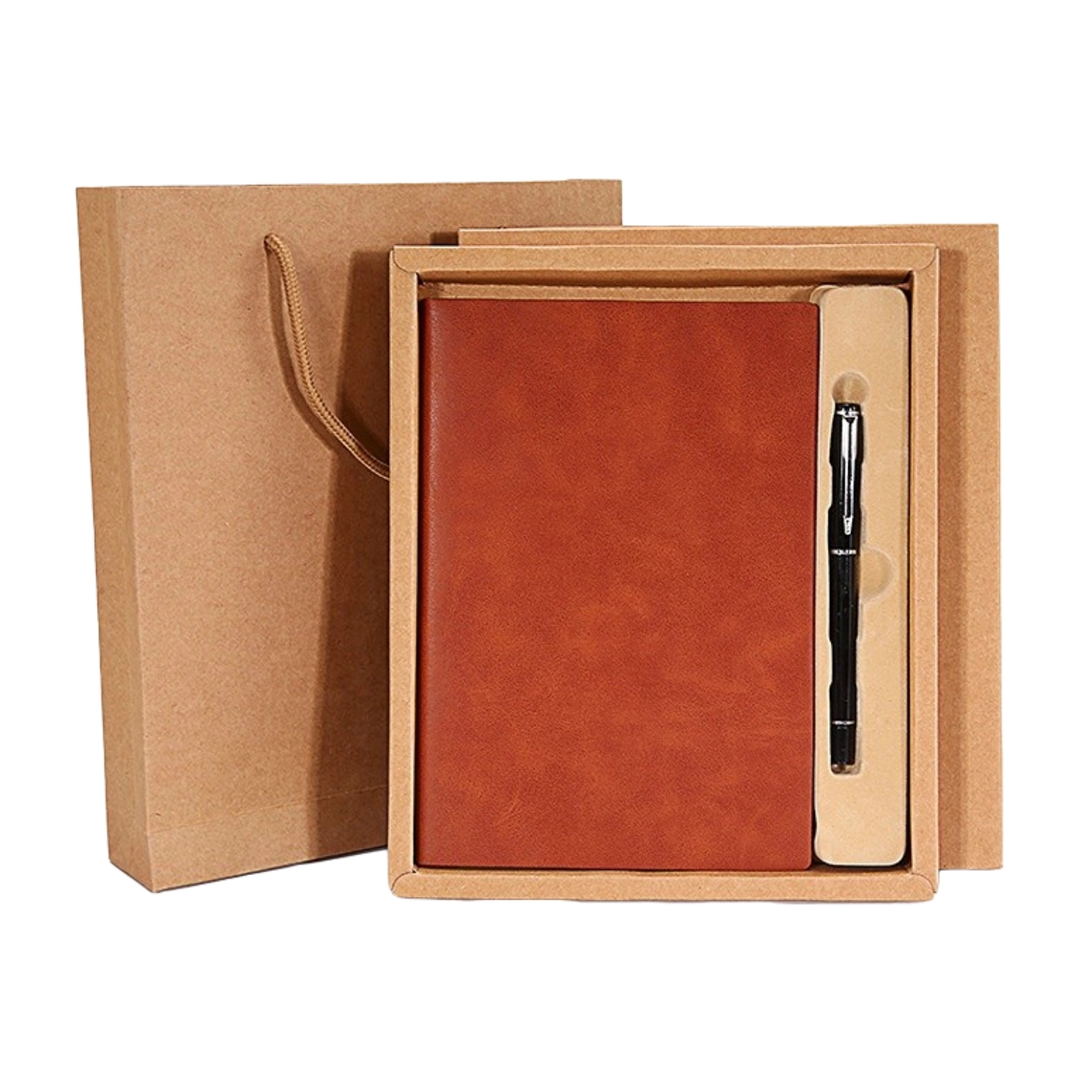Soft Leather Notebook Set Gift Box With Pen 5