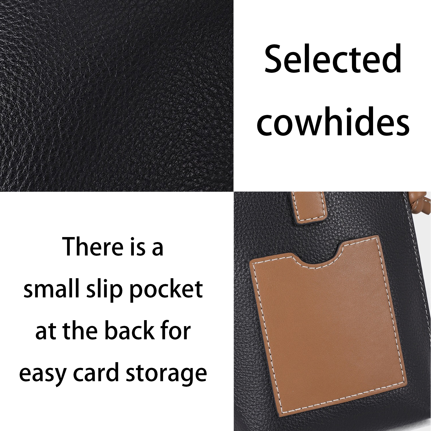 Genuine Leather Simple shoulder cross-body pouch 7