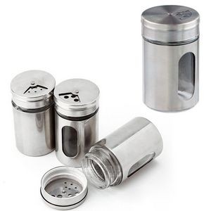 Steel Glass Condiment Dispenser Seasoning Shaker 10