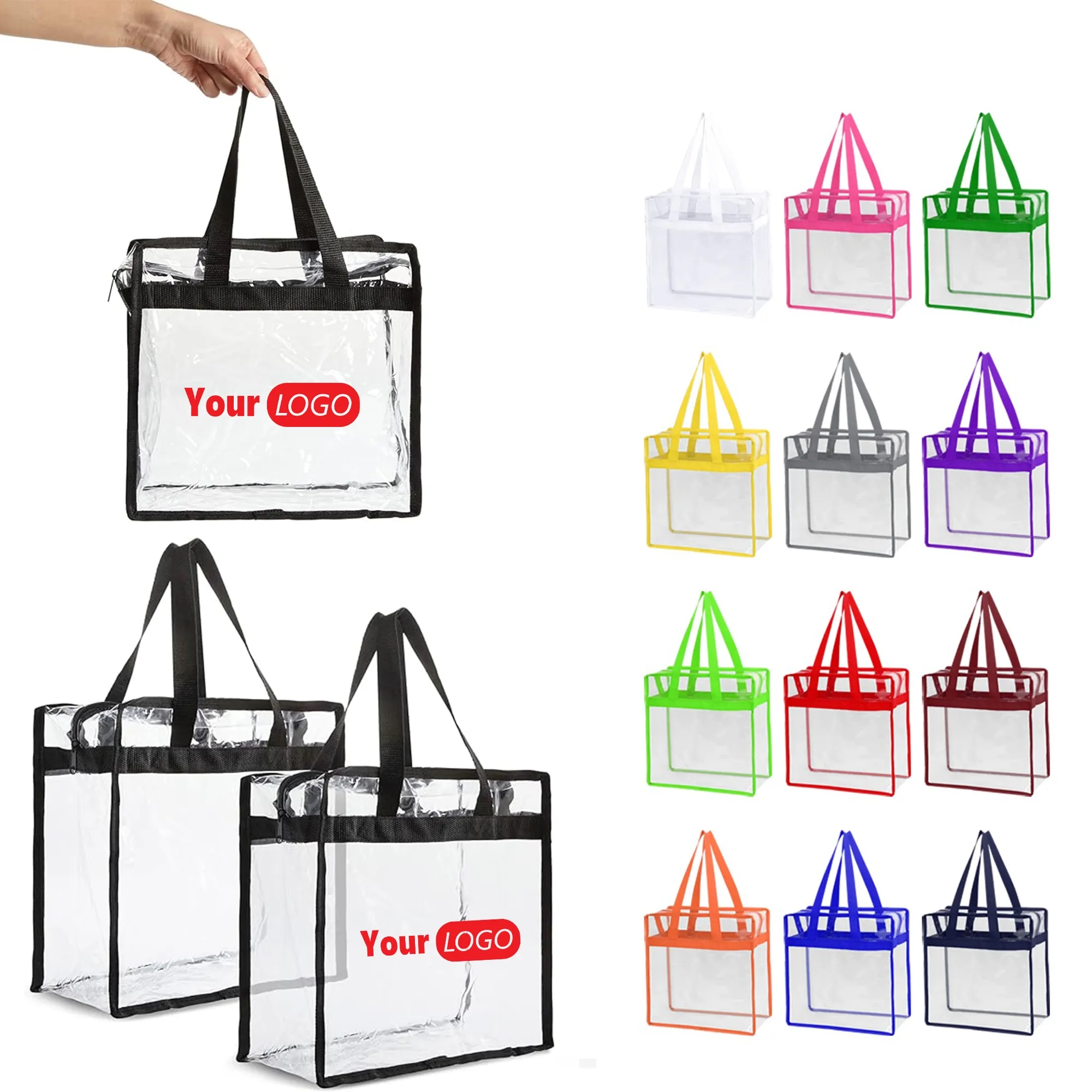 Clear Tote Bag With Zipper 6