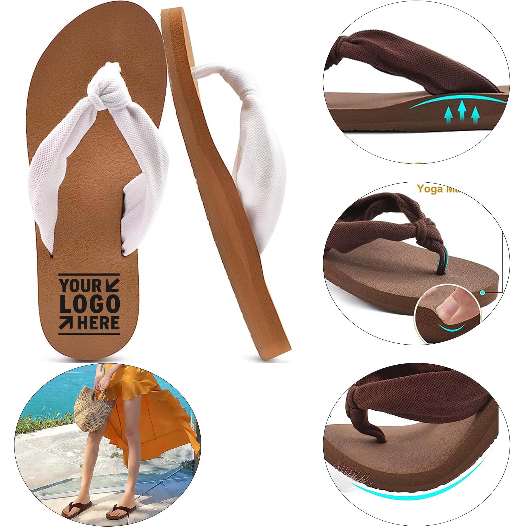  Women's Arch Support Yoga Non-Slip Foam Flip Flop