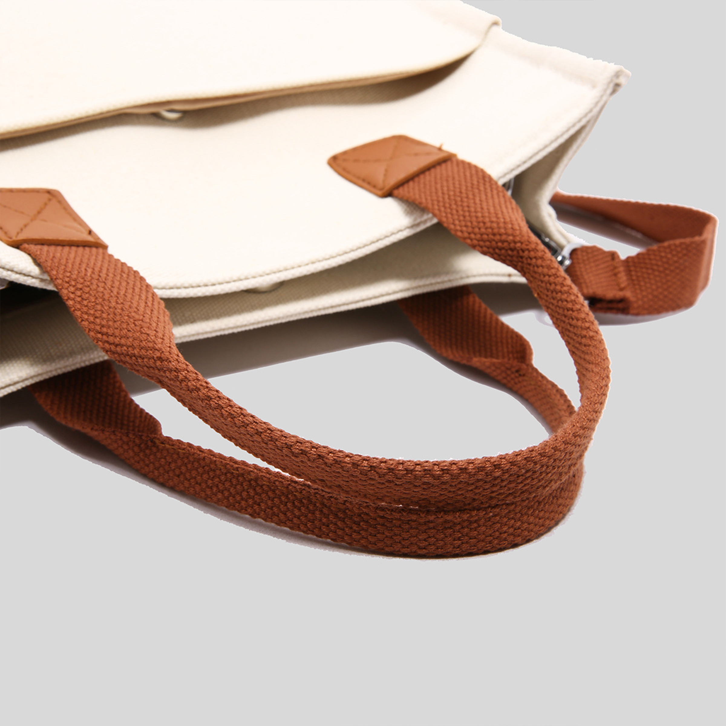 Canvas Solid Color Minimalist Handbag, custom tote bag with logo imprint 8