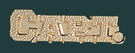 Captain Metal Chenille Letter Insignia Pin, custom award with logo imprint 2