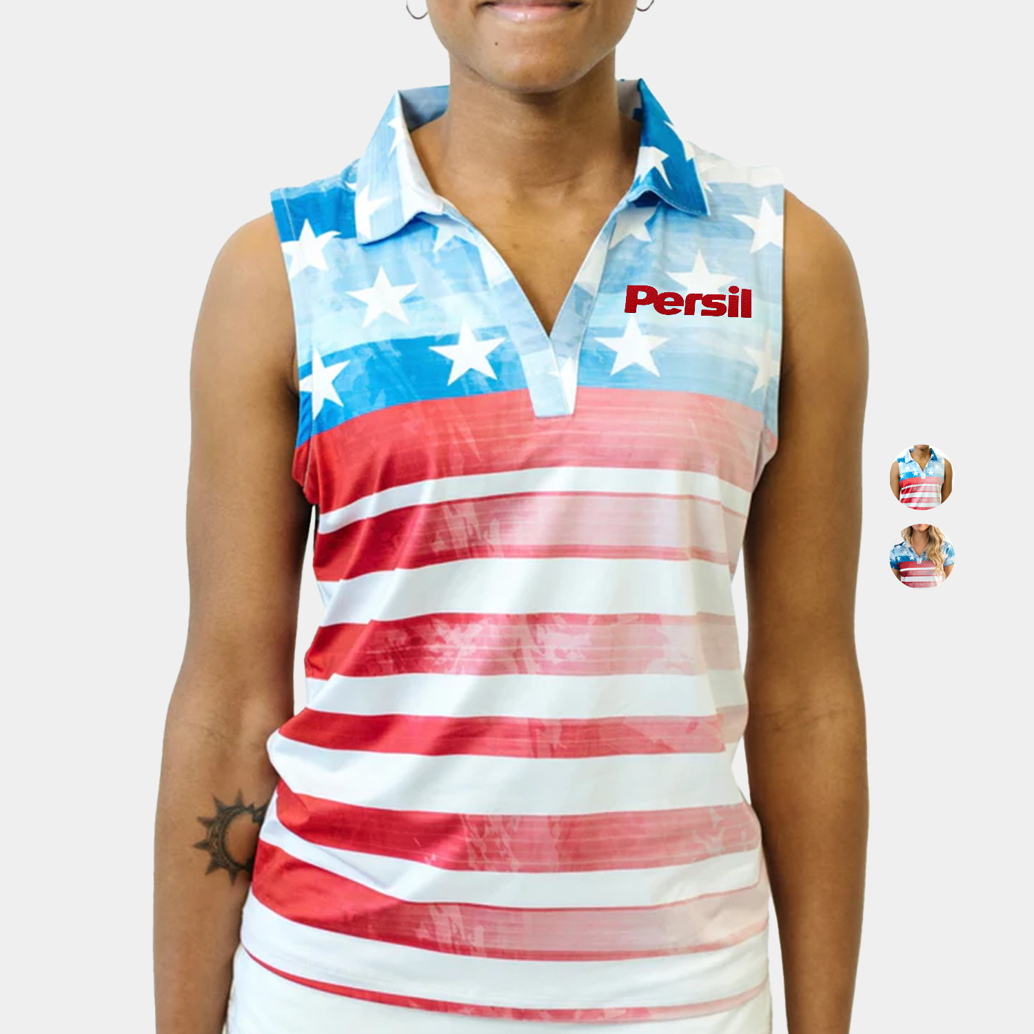 YATTA Golf® - Patriot women's Moisture Wicking non iron Golf Polo Shirt 4