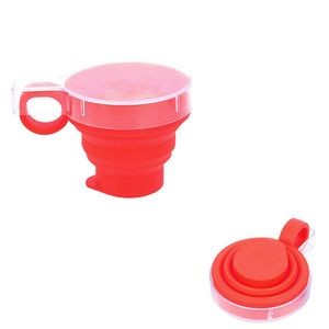 170ml Silicone Collapsible Cup With Sturdy Flat Lid 6