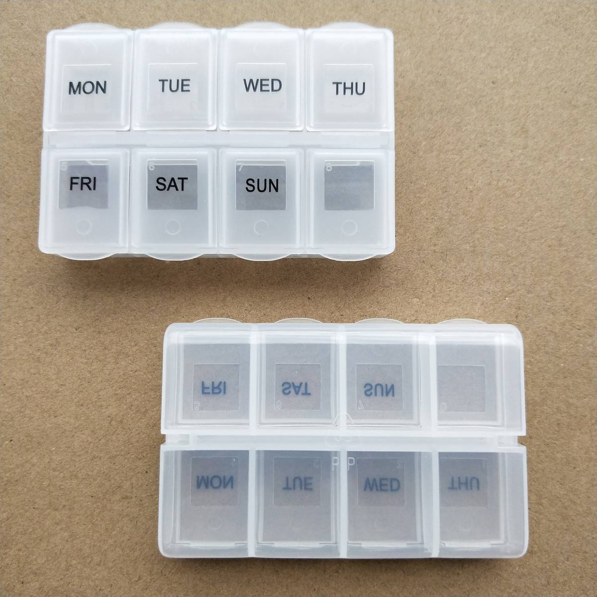 8 Compartment Clear Weekly Pill Box 5