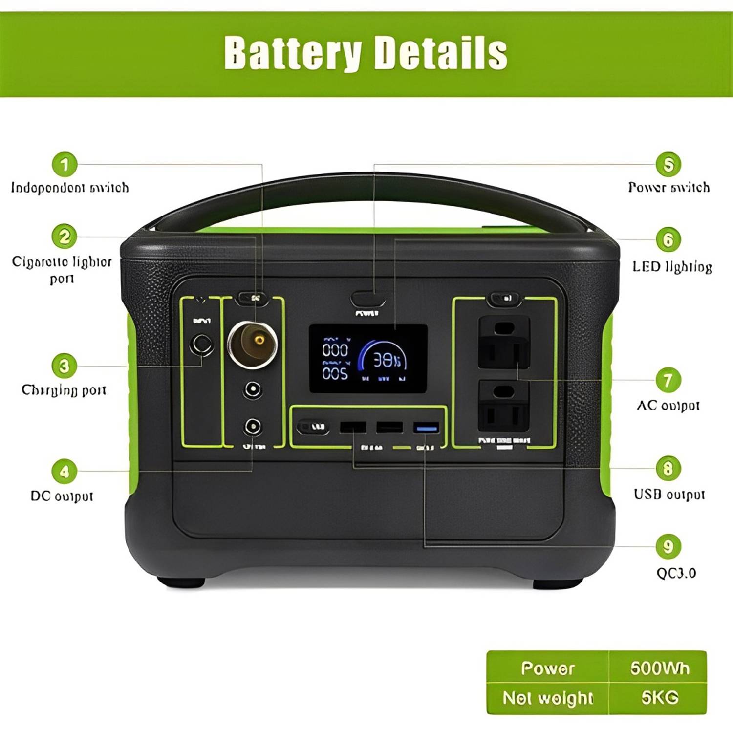 600W/220V Custom Size Solar Energy Storage Power Supply 7