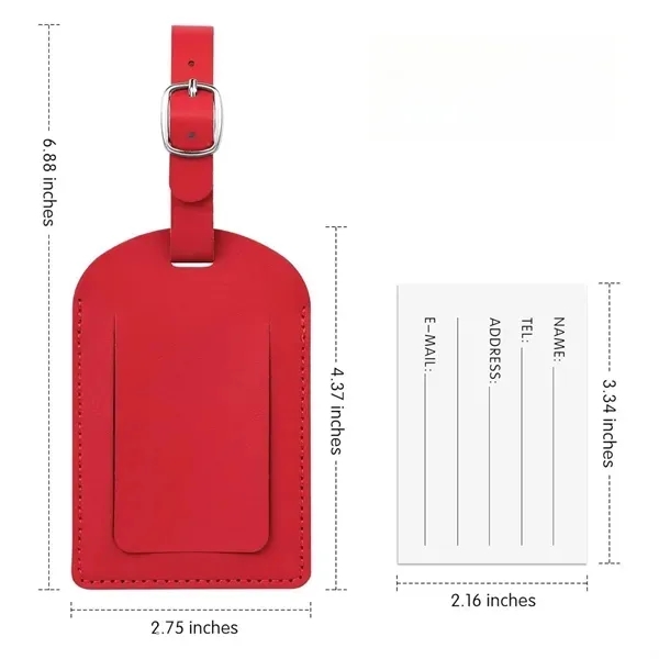 PU Leather Suitcase Luggage Tags Travel Bag Identification 13