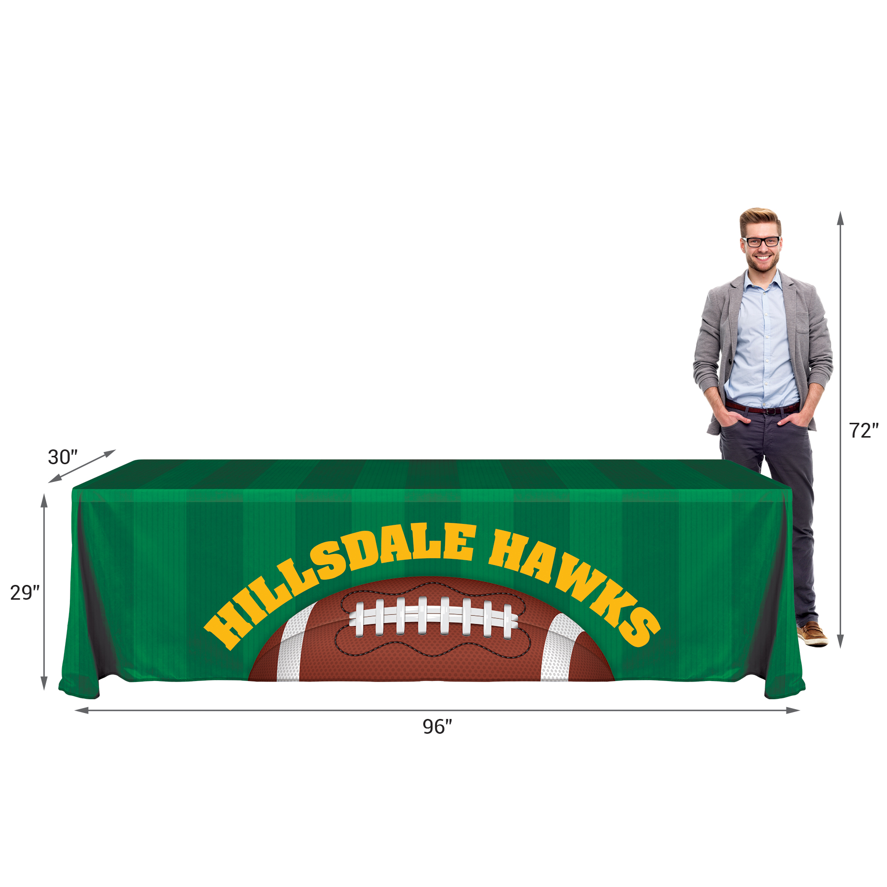 8' Recycled KP Throw Style Table Cover 8