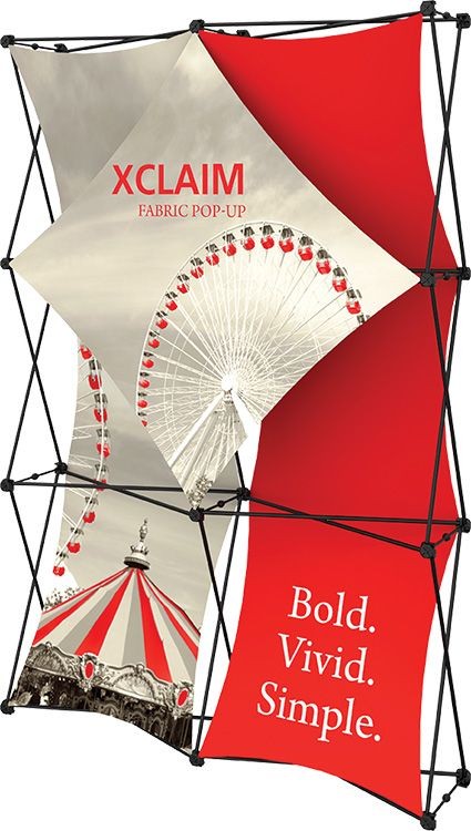 Xclaim 5ft Full Height Fabric Popup Display Kit 01