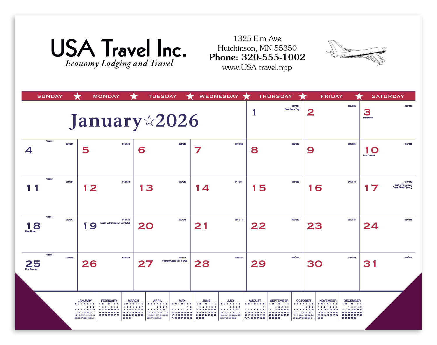 Triumph® Calendars Patriotic Desk Pad with Vinyl Corners 5