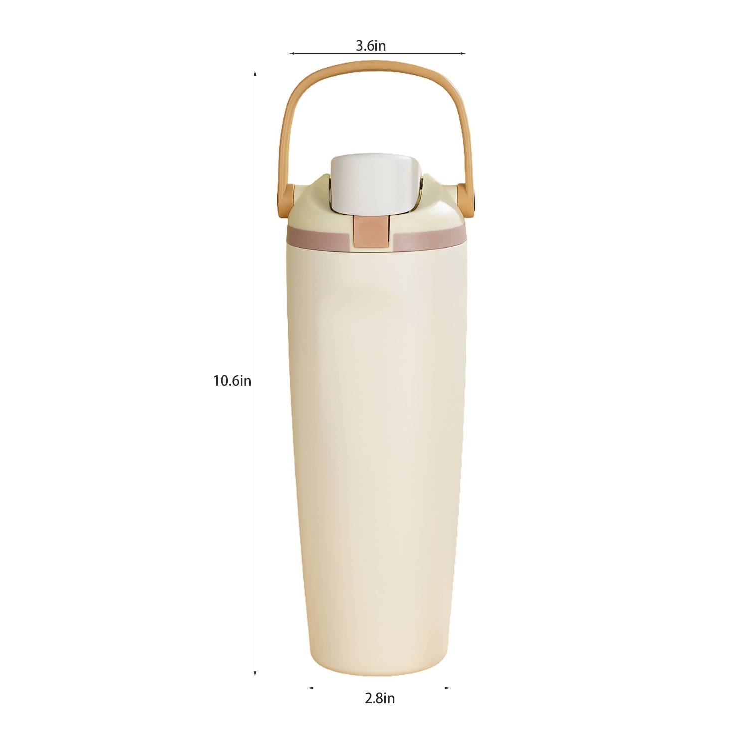 30oz Stainless Steel Foldable Handle Water Bottle with Straw, custom water bottle with logo imprint 10