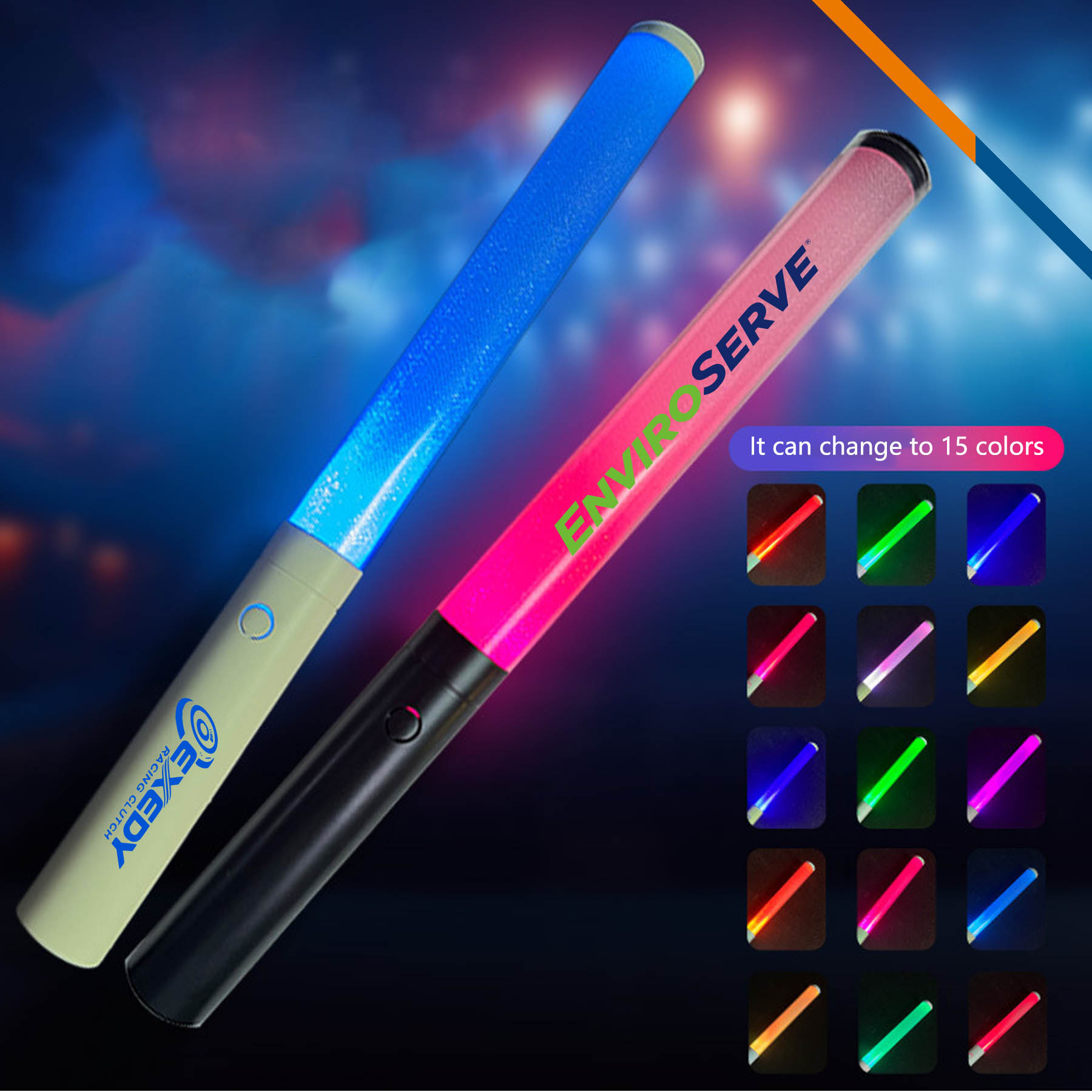 Huelit 15-Color LED Glow Stick 2