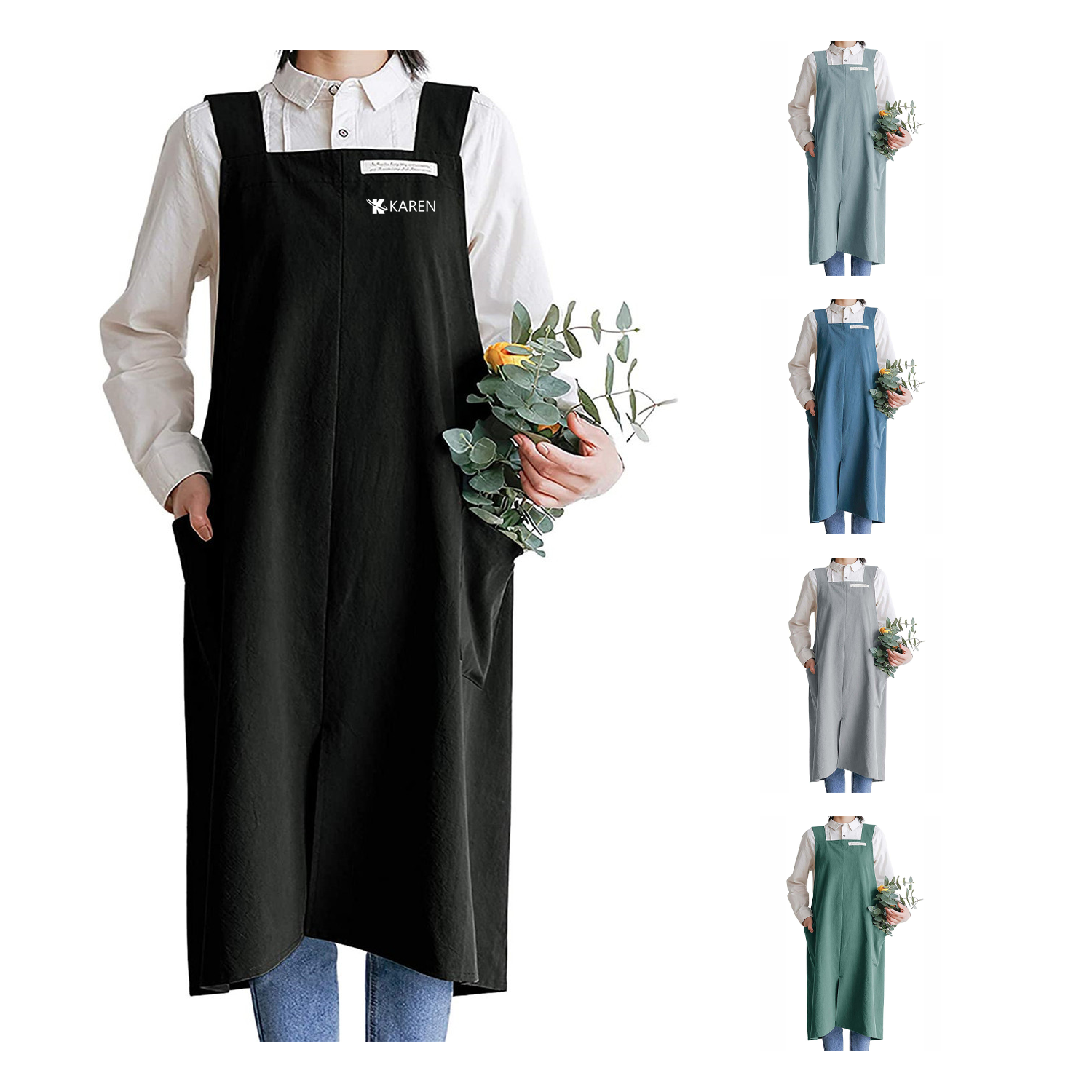 Cross-Back Apron w/ Pock for Women and Men 9