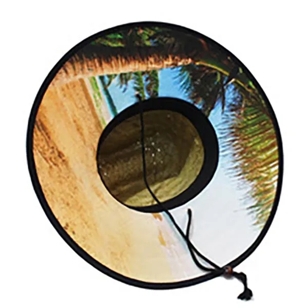 Lifeguard Straw Hat + Full Color Underbrim Imprint And Patch 5