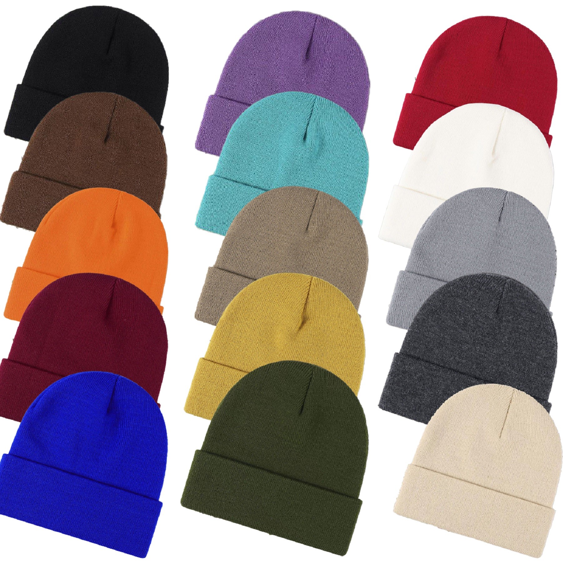 Solid Color Knitted Winter Cap 5