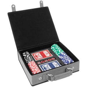 Laserable Leatherette 100 Chip Poker Set 5