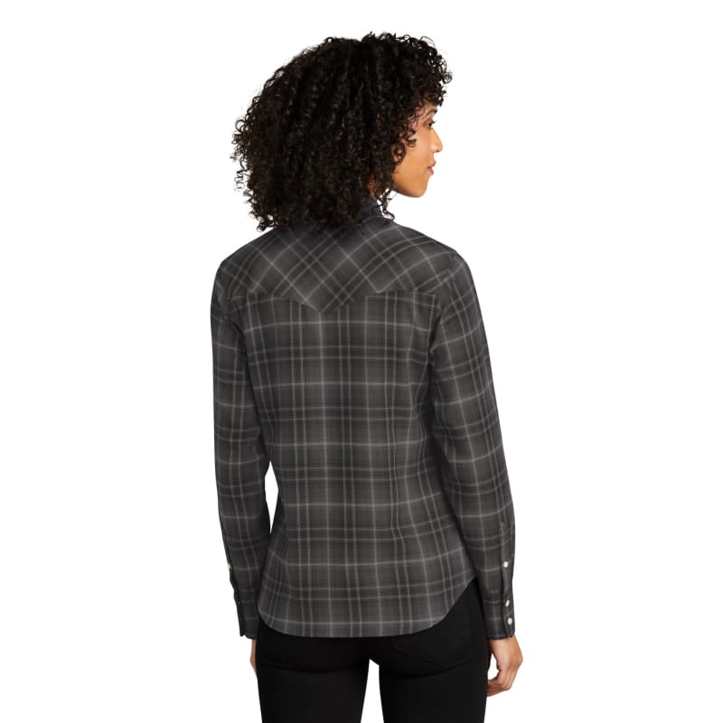 Port Authority Ladies Long Sleeve Ombre Plaid Shirt 13