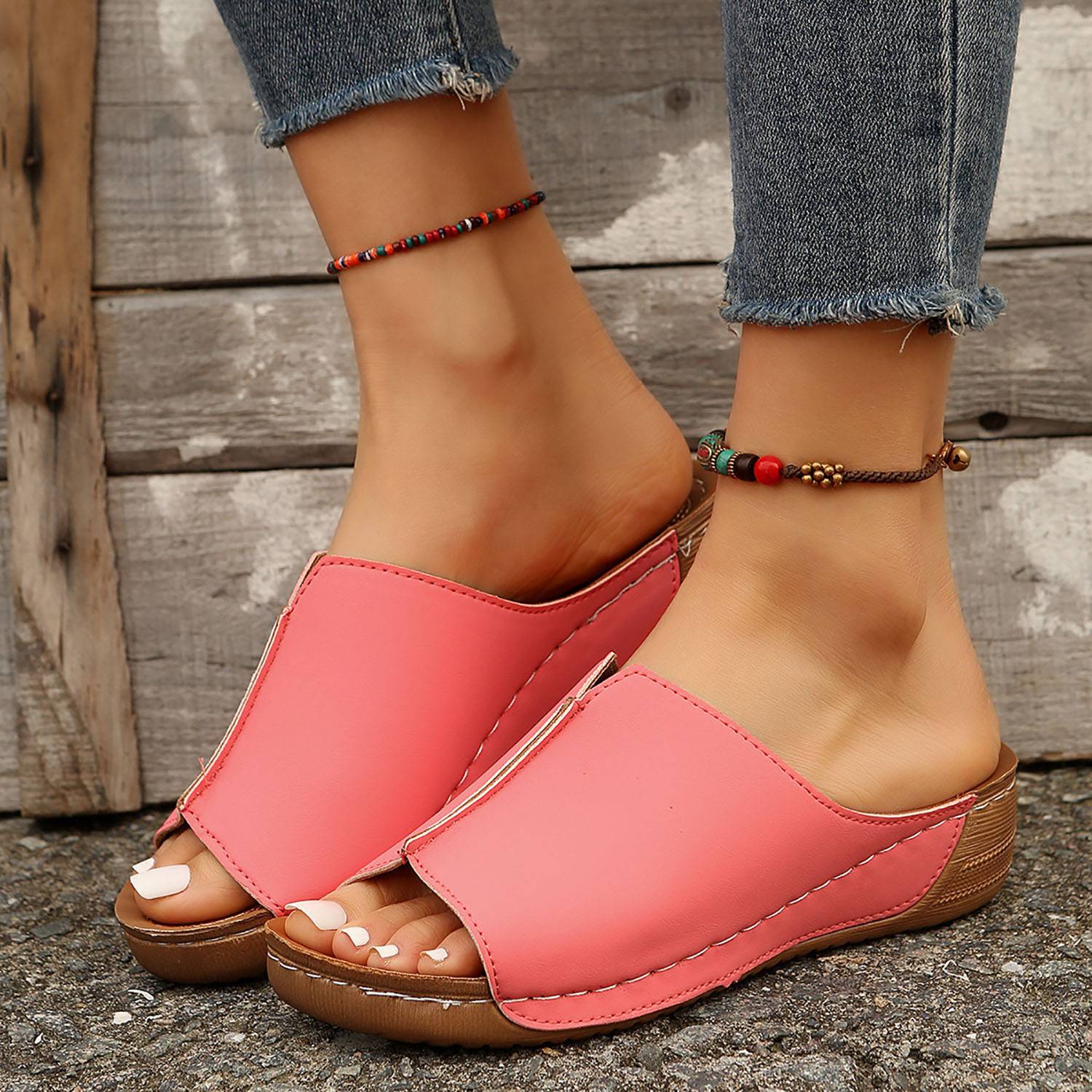Fashionable Womens Solid Color Sandals 3