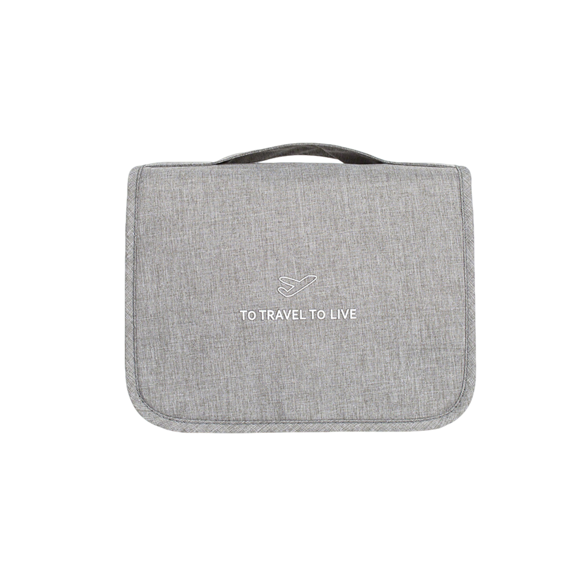 U Shape Zipper Hanging Travel Toiletry Organizer 8.9" Length X 3.4" Width X 16.8" Height 2