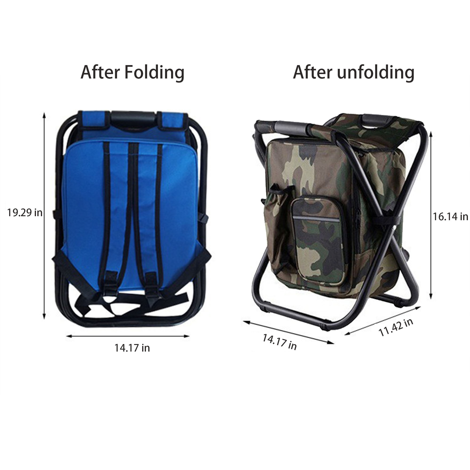 600D PVC Oxford Folding Outdoor Camping Stool Foldable Chair 4