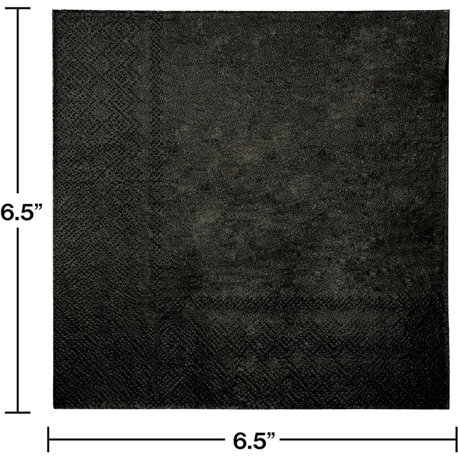 6.5"x6.5" Black Napkins 2