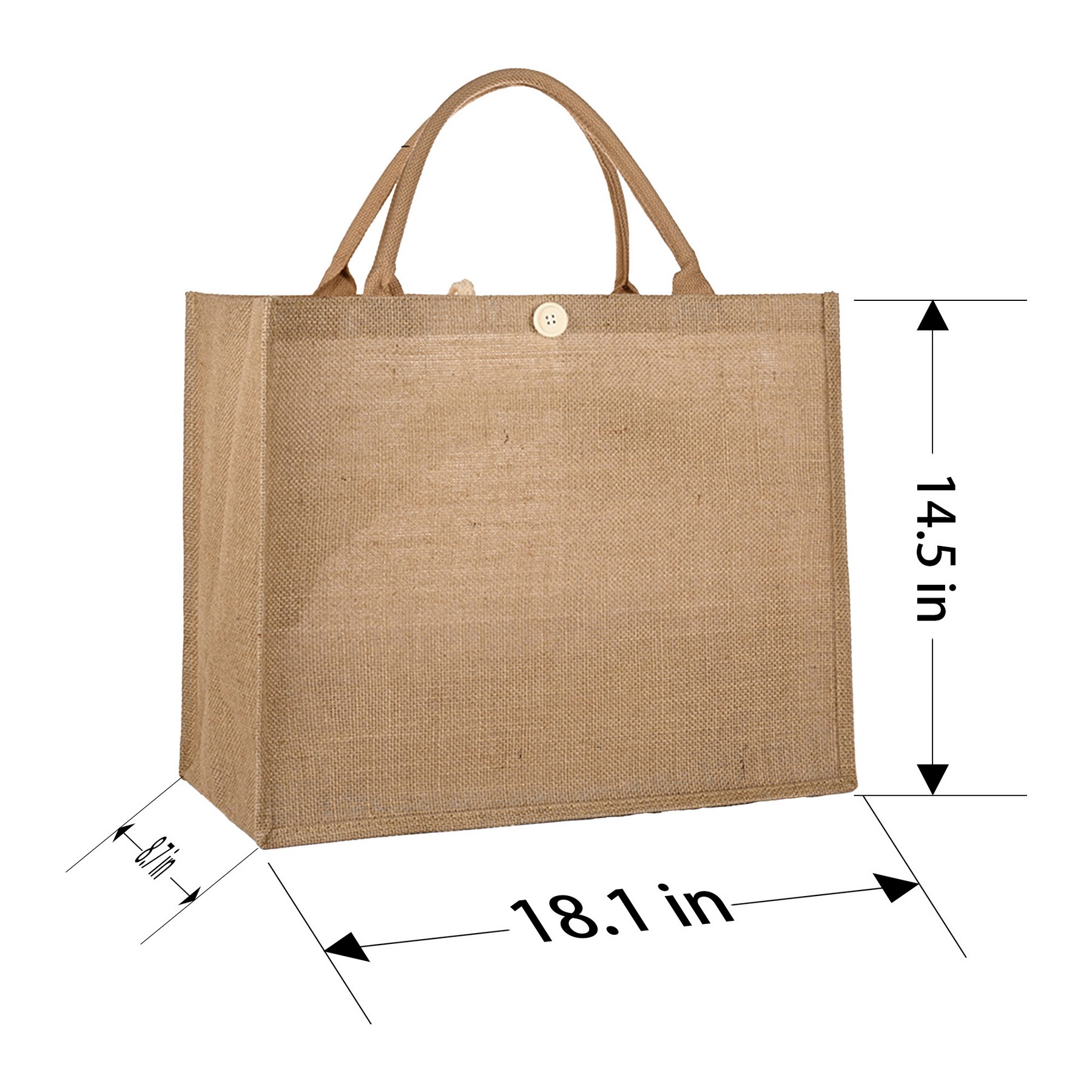 Market Jute Burlap Tote Bag, custom tote bag with logo imprint 4