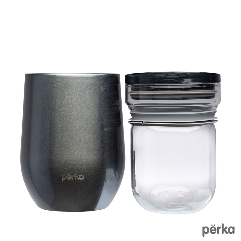Perka® Taylor 12 oz. Double Wall, Stainless Steel Wine Mug 4
