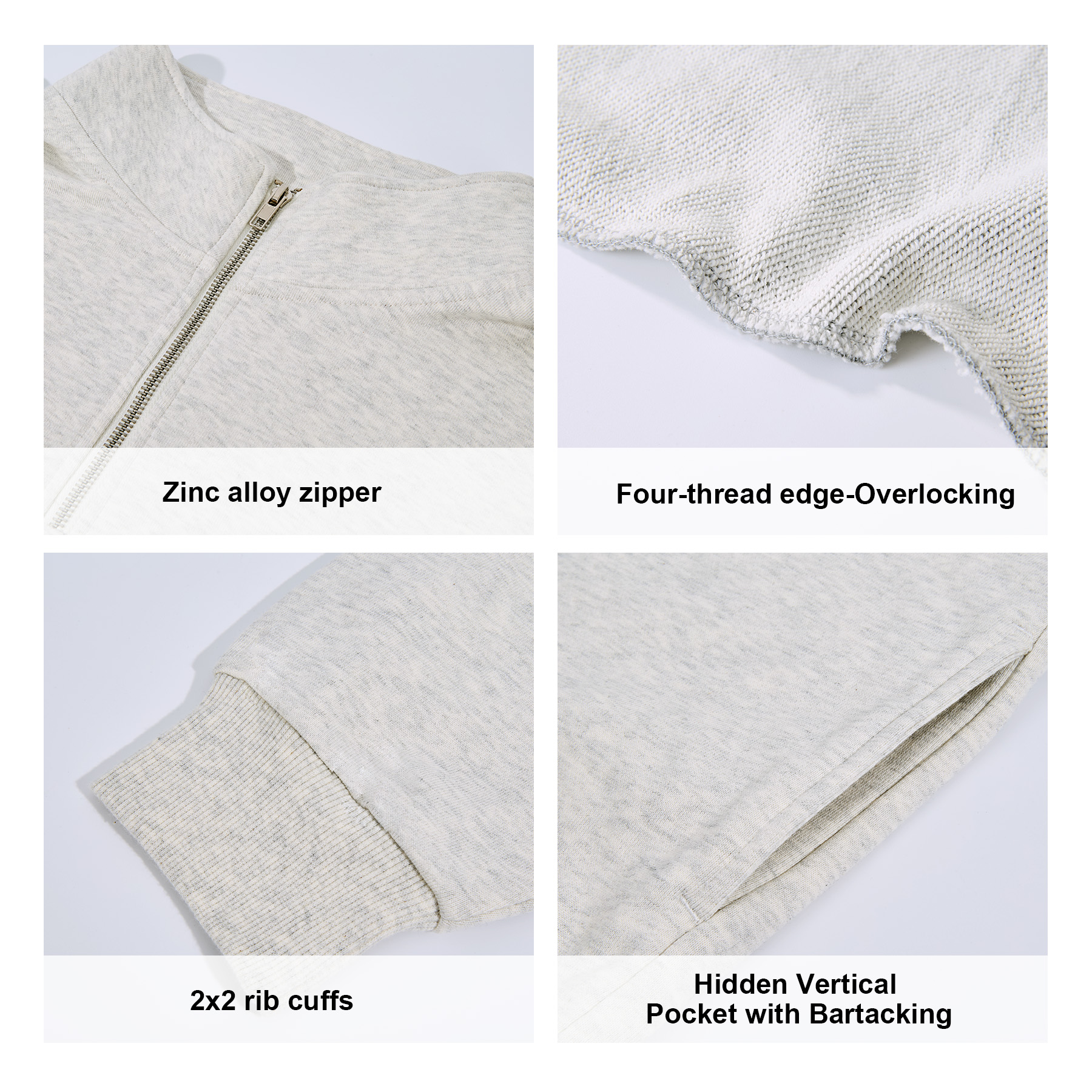 Unisex 100% Pre-Shrunk Cotton Quarter Zip Sweatshirt 6
