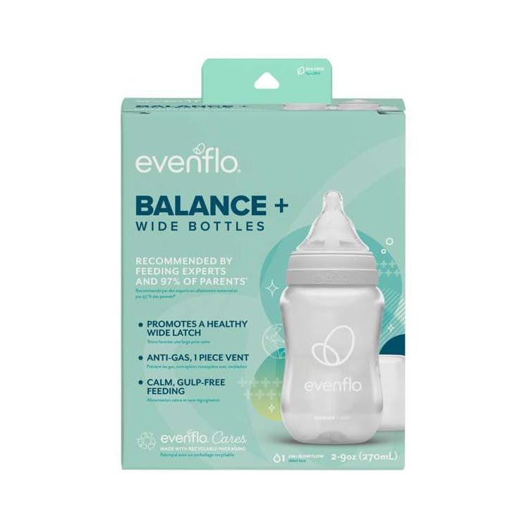 Evenflo Balance + Wide Bottles 9oz 2pk 1